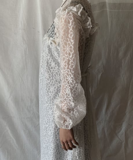 【USED】  Flower Patterned Lace EURO Dress/210407-027