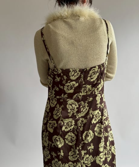 【USED】 Flower Patten Camisole Long One-Piece  /250412-019
