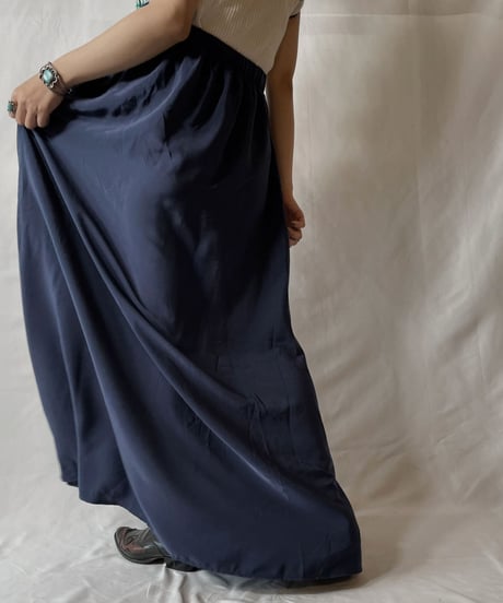 【USED】 Poly Long Skirt②/20210819-017