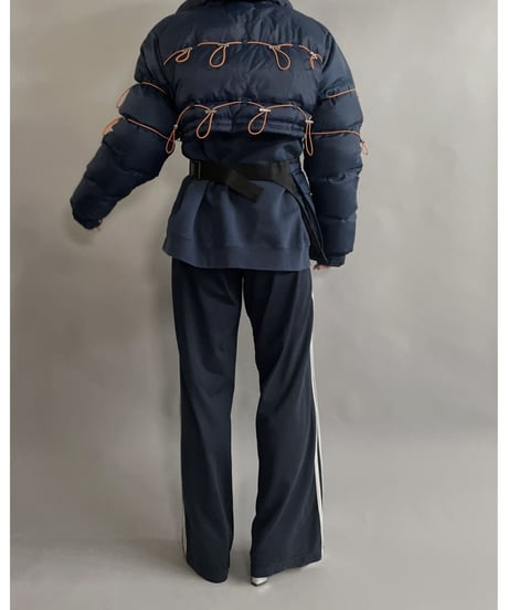 【RE;CIRCLE】 RE Draw Code Short Down Jacket + Waist Bag / 240104-019