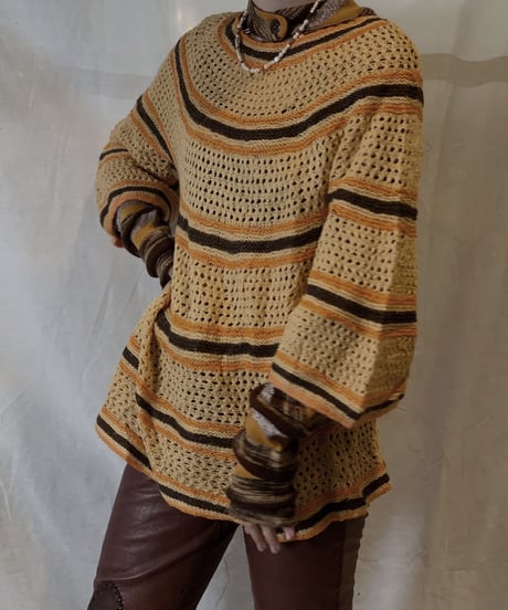 【USED】Crochet Knit Top/210217-064