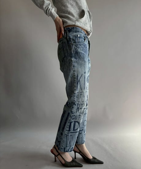 【USED】 W&LT 97AW Graffiti Denim Pants / 251108-020