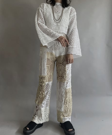 【RE;CIRCLE】 RE Crochet Lace Top / 230504-012
