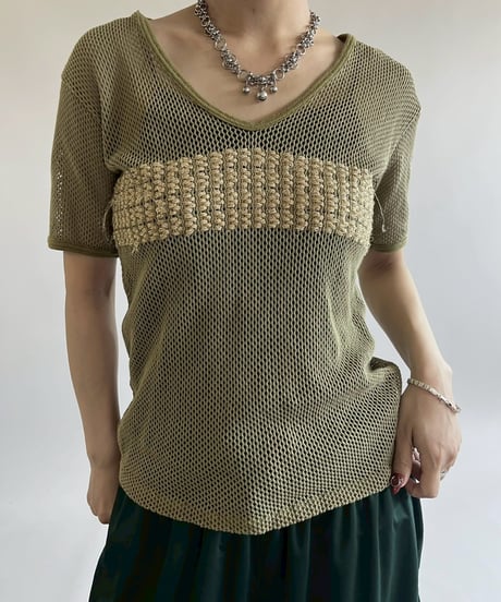 【USED】 Bobbi's S/S Mesh Top / 250517-022