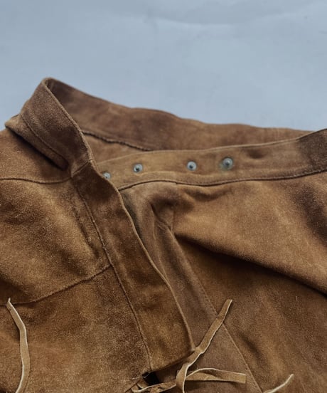 【USED】 Suede Leather Skirt Brown / 230304-017