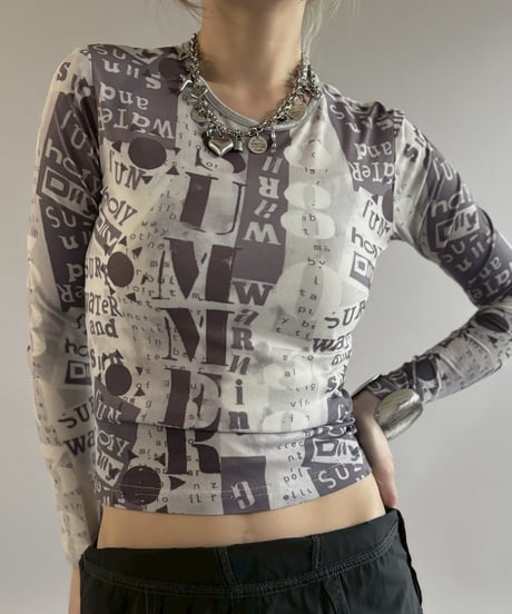 【USED】 Design Sheer Top / 260502-015
