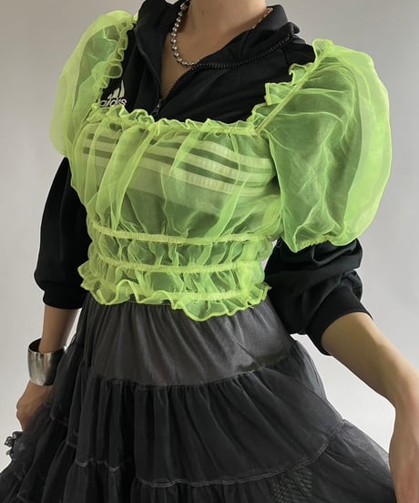 【USED】 Sheer S/S Top /240921-014