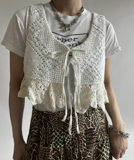 【RE;CIRCLE】RE Crochet Short Vest / 250515-005