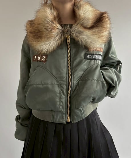 【RE;CIRCLE】  RE MA-1 Patched Fur Collar Short Jacket/ 251120-003