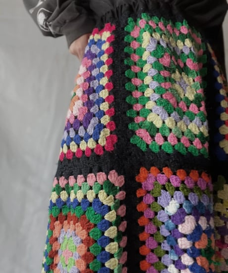 【RE;CIRCLE】 RE Granny Knit Long Skirt①/211014-012