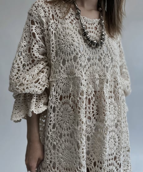 【RE;CIRCLE】 RE Crochet Lace One-piece / 220728-005