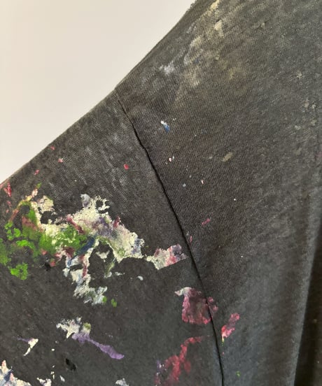 【USED】 Damage Paint T-shirt&Thermal Top /260607-030