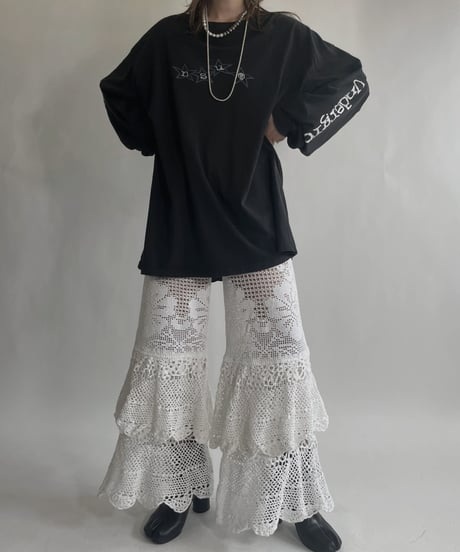【RE;CIRCLE】 RE Crochet Tiered Pants / 220623-029