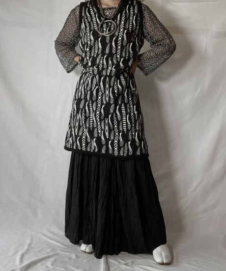 【USED】  Crochet Knit L/S Top ③/211014-036