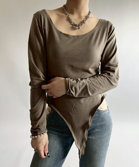 【USED】 Made in USA DKNY L/S Leotard Top /250419-020