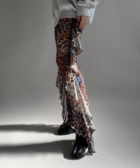 【USED】 JOUR Leopard Patterned Sheer Pants /250104-029