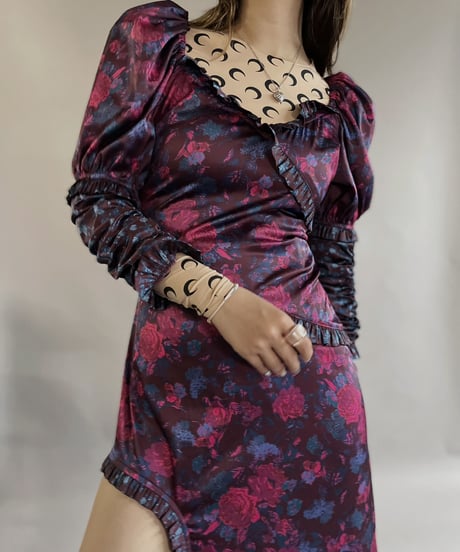 【USED】 Poly Flower Patterned One-piece / 230401-002