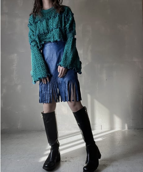 【USED】　Leather Short Skirt②/ 220212-043
