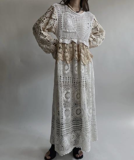 【RE;CIRCLE】 RE Crochet Lace One-piece / 220427-035