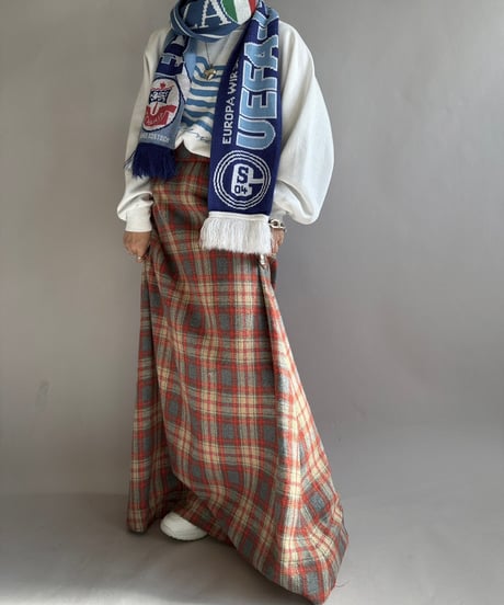 【USED】 Check Patterned Kilt Skirt /241223-011