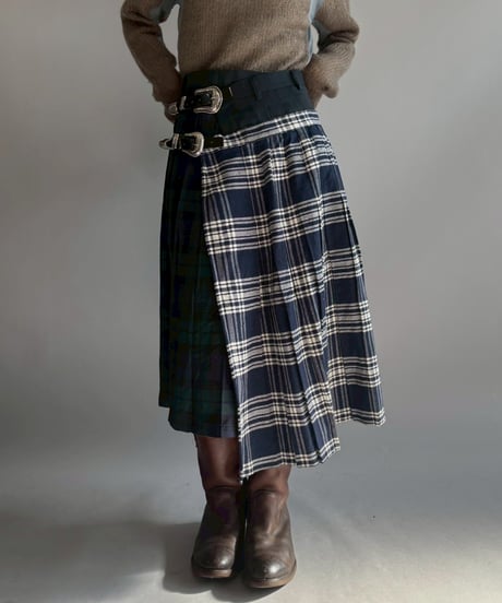 【RE;CIRCLE】 RE Kilt Long Skirt / 251204-004