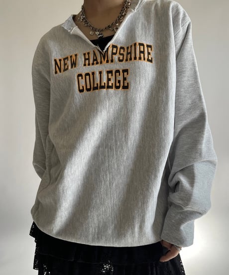 【USED】 80s Champion Reverse Weave Sweat Top NEW HAMPSHIRE COLLEGE /250111-014