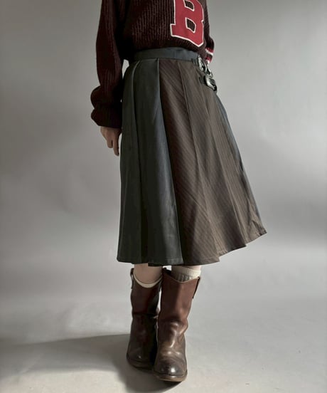 【RE;CIRCLE】 RE Suit Pleats Wrap Skirt/ 260108-004