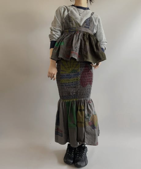 【RE;CIRCLE】RE Eco-Friendly Bag Camisole Bustier Gray / 230828-022