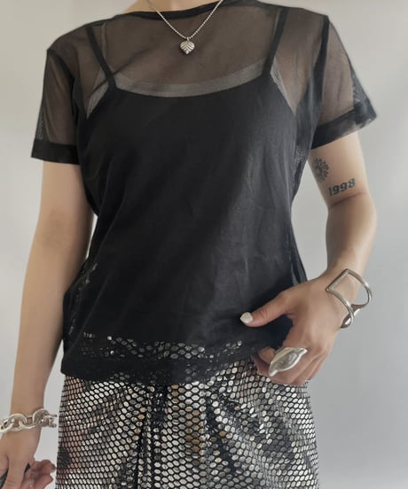 【USED】 S/S See-through Top / 230722-002