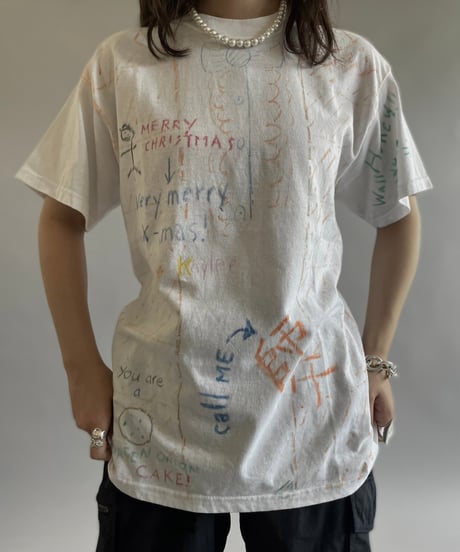【USED】 JERZEES Hand Paint T-Shirt  /240608-020