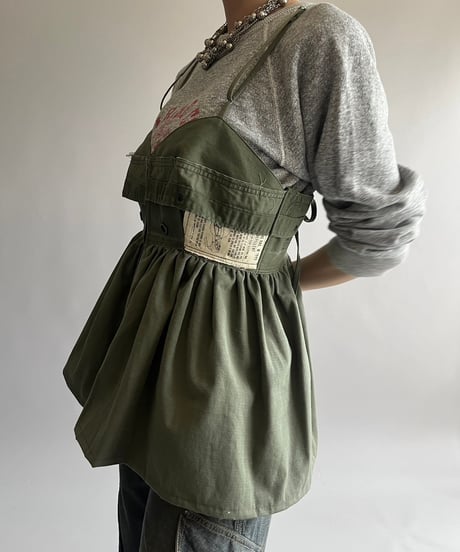 【RE;CIRCLE】 RE ARMY Zip Corset Bustier/ 250508-005
