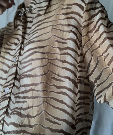 【USED】 Zebra Patterned See-through Top/210714-022