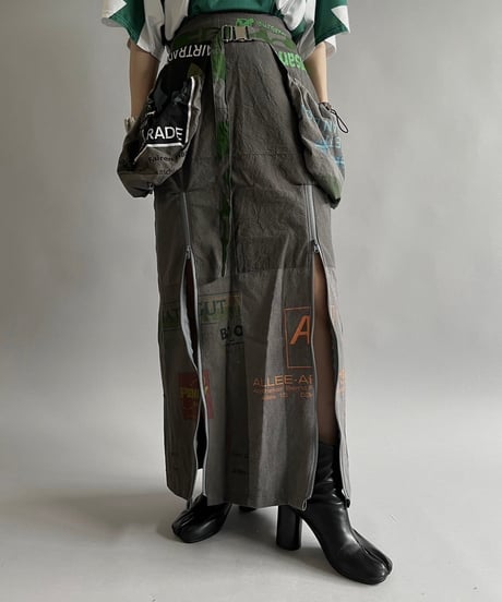 【RE;CIRCLE】RE Eco-Friendly Bag Beit Bag Skirt Dyed Gray / 240613-028
