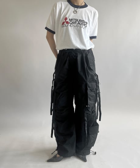 【USED】 Made in USA 80's SNEAKERS MITSUBISHI Ringer T-Shirt /250503-011