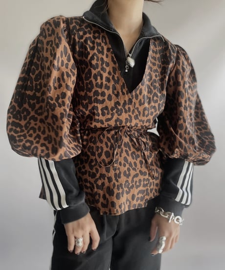 【USED】GANNI L/S Leopard Patterned Top / 231125-004