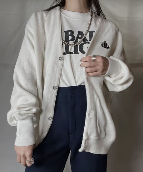 【USED】 LACOSTE Acrylic Knit Cardigan  ⑦ / 220111-008