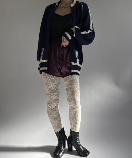 【USED】 Knit Zip Up Top /250104-032