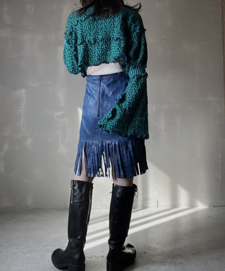 【USED】　Leather Short Skirt②/ 220212-043