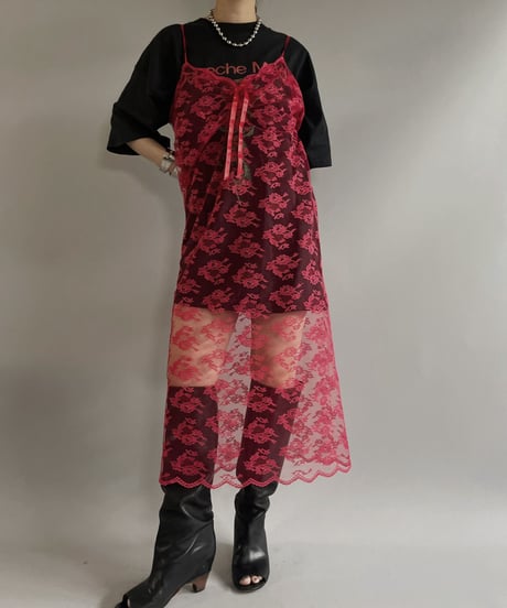【USED】 Flower Pattern Camisole One-piece / 230701-009