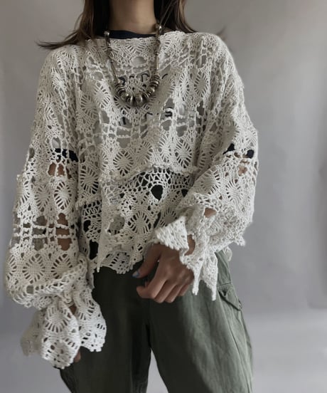 【RE;CIRCLE】 RE Crochet Kirikae Top / 230330-016