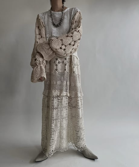 【RE;CIRCLE】 RE Crochet Lace One-piece / 220526-013