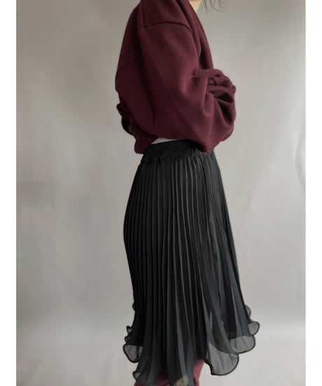 【USED】  Nuwa Poly Long Skirt  / 221126-011