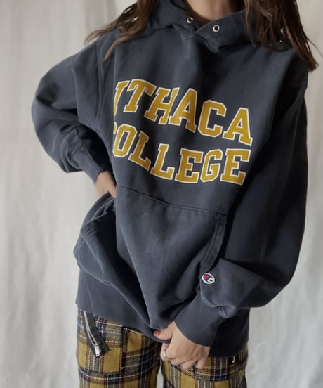 【USED】  Champion Reverse Weave Hoodie ITHACA COLLEGE/211116-036
