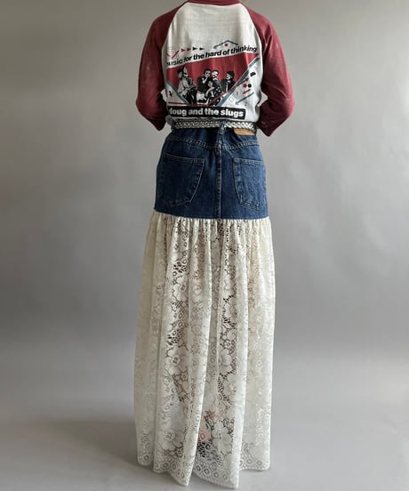 【RE;CIRCLE】 RE Denim Lace Switching Skirt / 240801-005
