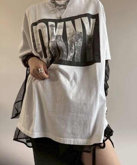 【USED】 90's DKNY JEANS BOX ROGO T-Shirt/250510-088