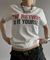 【USED】 RESIZED GILDAN I'M RETIRED DO IT YOURSELF T-Shirt / 260627-014