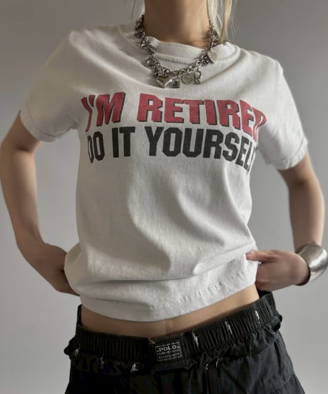 【USED】 RESIZED GILDAN I'M RETIRED DO IT YOURSELF T-Shirt / 260627-014