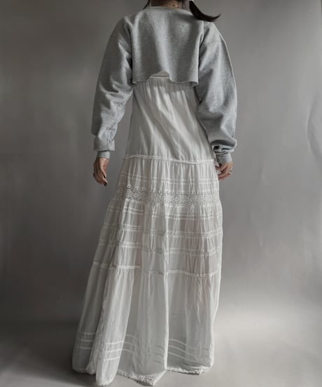 【USED】 White Cotton Camisole One-piece / 221203-032
