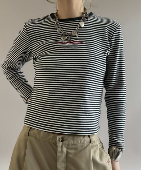 【USED】 POLO JEANS Co. Boarder L/S T-shirt / 260502-024