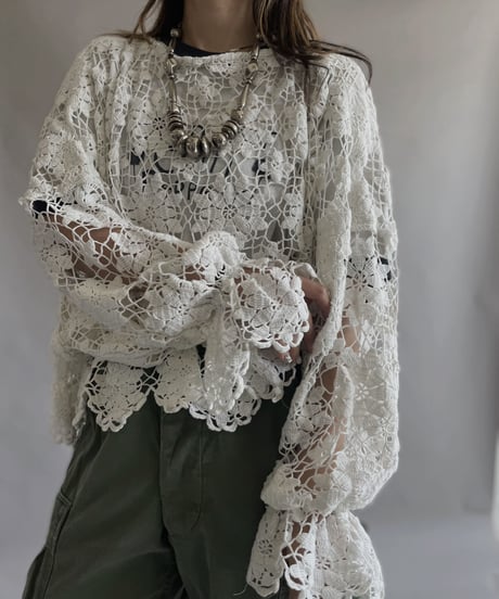 【RE;CIRCLE】 RE Crochet Kirikae Top / 230330-017